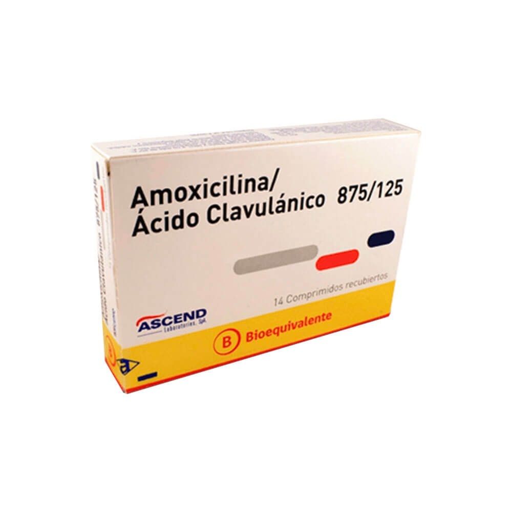 AMOXICILINA 875MG + ACIDO CLAVULANICO 125MG X 14 COMPRIMIDOS | FARMACIAS  CHILE SPA